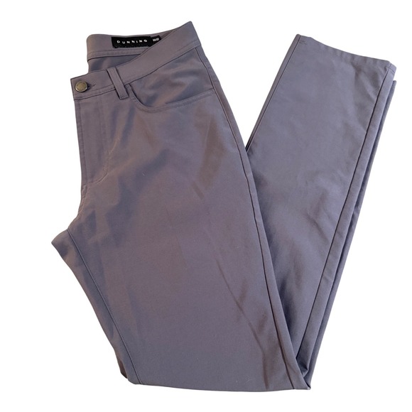 dunning Other - Dunning Golf Mens Gray Performance 5-Pocket Stretch Pants 30x32 Slim Straight